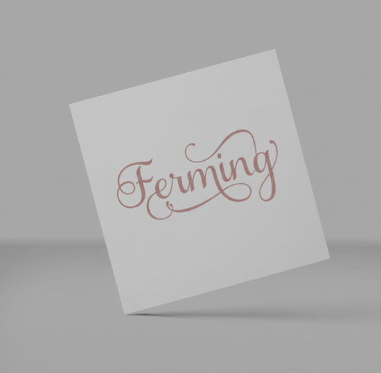 Servíettur — Ferming, hvítar með rósagulli letri